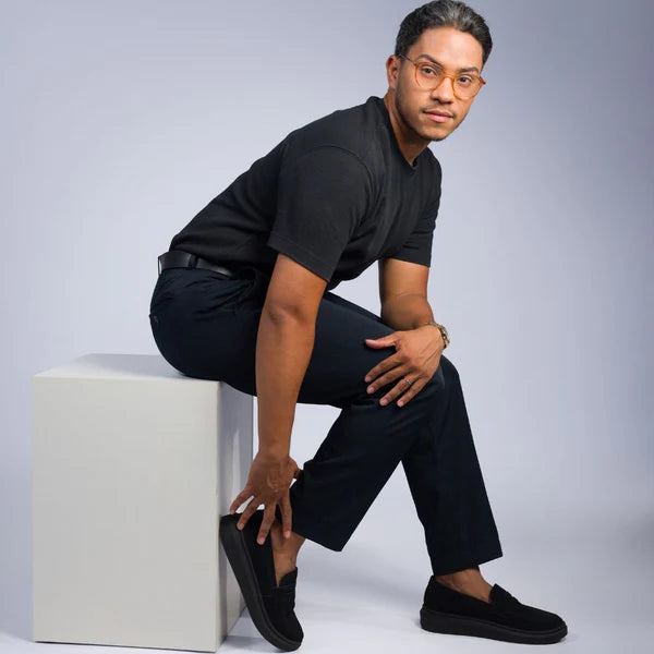 Solid Black Men's Loafer